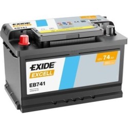 Batería Car battery Exide EB741 12V 74Ah 680A para Dodge Others PBR Range 2013